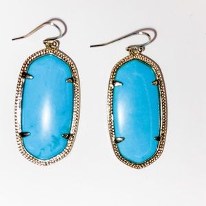 Kendra Scott Elle Earrings in Gold with Turquoise Stone